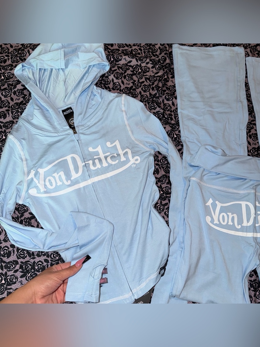 Light Blue Von Dutch Tracksuit Set